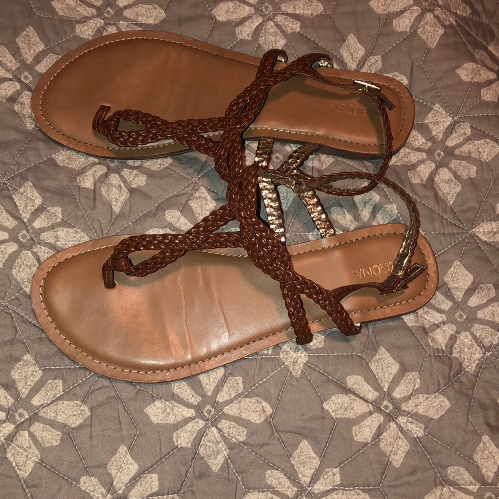 Brown Sandals. Size10.